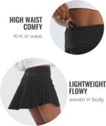 baleaf Women's Pleated Tennis Skirt Golf Skorts for Woman High Waisted Lightweight Athletic Shorts Pockets - Image 4