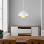 Globe Electric Amelia 1-Light Plug-in Pendant Lighting, Matte White, White Glass Shade, Bulb Not Included - Image 4