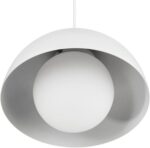 Globe Electric Amelia 1-Light Plug-in Pendant Lighting, Matte White, White Glass Shade, Bulb Not Included - Image 5