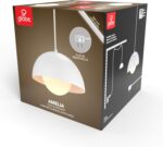 Globe Electric Amelia 1-Light Plug-in Pendant Lighting, Matte White, White Glass Shade, Bulb Not Included - Image 7