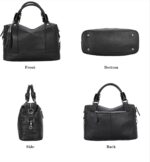 HESHE Womens Genuine Leather Purse Satchel Tote Bags Ladies Real Leather Bags Crossbody Handbags - Image 5