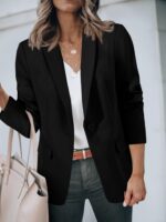 Cicy Bell Womens Casual Blazers Open Front Long Sleeve Work Office Suit Jackets Blazer - Image 4