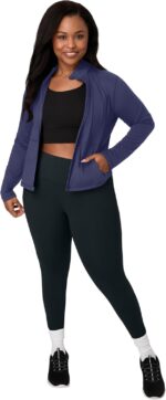 Hanes Women's Jacket, Moves Full-Zip Workout Jacket, Moisture-Wicking Outwear, Soft & Stretchy Athletic Wear for Women - Image 4