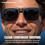 grinderPUNCH Polarized Square Sunglasses for Men UV400 Protection Driving Fishing Sunglasses Mens Shades Mirrored Sunglasses - Image 7