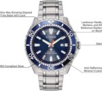 Citizen Men's Promaster Sea Eco-Drive Stainless Steel Watch, 3-Hand Date, One-Way Rotating Bezel, ISO Compliant, Luminous Hands and Markers - Image 10