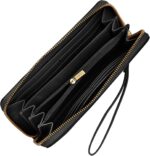 Fossil Women's Logan Leather RFID-Blocking Zip Around Clutch Wallet with Wristlet Strap for Women - Image 4