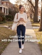 HUE Women's Leggings, Ultra Soft High Waist Denim Leggings for Women - Image 5