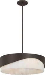 Minka Lavery 2094-860 Sway 4 Light 20" Wide Multi Light Pendant - Dark Bronze with Alabaster - Image 3