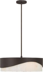 Minka Lavery 2094-860 Sway 4 Light 20" Wide Multi Light Pendant - Dark Bronze with Alabaster - Image 7