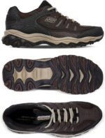 Skechers Men's Afterburn M. Fit Fashion Sneakers - Leather Upper, Memory Foam Insole, Rubber Outsole - Image 7