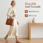 Vegan Leather Purses for Women, Faux Leather Handbags for women, Top Handle Handbags - Image 4