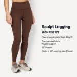 Amazon Essentials Women's Power Sculpt High Rise 7/8 Workout Length Legging with 25" Inseam - Image 3