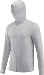 PINSPARK Men's UPF50+ Full Zip Outdoor Hoodies Lightweight Sun Protection Long Sleeve Jacket for Fishing Hiking with Pockets - Image 3