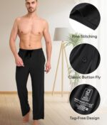 BAMBOO COOL Men's Pajamas Bottoms, Pajama Pants for Men, Lounge Sleep Bottom, Pj Pant, Soft Comfy Sleepwear with Pockets - Image 3