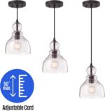 Westinghouse Lighting 6135800 One-Light Indoor Mini Pendant Light, Ceiling Light Fixture, Oil Rubbed Bronze Finish with Clear Seeded Glass - Image 6