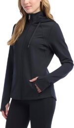 Jockey Women's After Class Fleece Lined Full Zip Hooded Yoga Jacket - Image 3