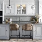Cieonna 9.38" Wide Pendant with Glass Shade in Blackened Bronze/White Milk - Image 3