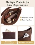 Missnine Hobo Bag for Women PU Leather Purses, Multi-pocket Crossbody Handbags with Zipper,Shoulder Bags Tote Purse - Image 4