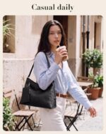 Missnine Hobo Bag for Women PU Leather Purses, Multi-pocket Crossbody Handbags with Zipper,Shoulder Bags Tote Purse - Image 5