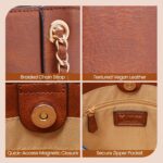 Vegan Leather Purses for Women, Faux Leather Handbags for Women, Bucket Purse, Top Handle Bag - Image 5