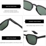ZENOTTIC Retro Polarized Sunglasses Womens Mens for Small Face - Classic Square Vintage Shades 100% UV Protection Trendy - Image 4
