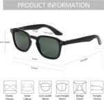 ZENOTTIC Retro Polarized Sunglasses Womens Mens for Small Face - Classic Square Vintage Shades 100% UV Protection Trendy - Image 6