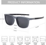 ZENOTTIC Square Polarized Sunglasses for Men - Lightweight TR90 Frame 100% UV Blocking Shades for Driving Fishing Golf Sports - Image 3