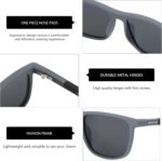 ZENOTTIC Square Polarized Sunglasses for Men - Lightweight TR90 Frame 100% UV Blocking Shades for Driving Fishing Golf Sports - Image 4