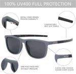 ZENOTTIC Square Polarized Sunglasses for Men - Lightweight TR90 Frame 100% UV Blocking Shades for Driving Fishing Golf Sports - Image 5
