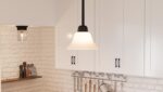 Design House 514513 Millbridge Traditional 1-Light Indoor Dimmable Mini Pendant with Alabaster Glass Shade for Kitchen island bar Bar, Oil Rubbed Bronze - Image 5