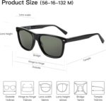 ZENOTTIC Square Sunglasses Mens Polarized: Square Sunglasses UV400 Protection - Classic Sunglass Retro Frame - Image 5