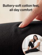 no nonsense Women’s Capri Leggings - Soft Cotton Feel, Comfortable & Perfect for Layering, Gentle Elastic Waistband - Image 5