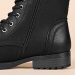 Amazon Essentials Women's Lace-Up Combat Boots with Lug Sole and Side Zipper - Image 5