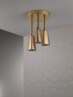 DELTA FAUCET 57140-CZ25-L H2Okinetic Pendant Raincan LED Light Shower Head, 2.5 GPM Water Flow, Champagne Bronze - Image 6