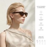 Trendy Cat Eye Polarized Sunglasses for Women, Stylish Square UV Protection, Chic Retro Shades Fashion Sun Glasses - Image 5