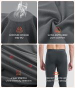 BAMBOO COOL BlazeBoo Men's Thermal Underwear with Soft Fleece Lined Base Layer Cold Weather Top Bottom Gift Set - Image 5