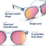 Blenders Eyewear H Series – Polarized Sunglasses – Round Cat Eye, Spring Loaded Hinge – 100% UV Protection – For Women - Image 5