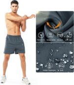 NORTHYARD Men's Athletic Running Shorts Gym Workout 7"/9"/5" Quick Dry Lightweight Sports Basketball Tennis 3 Zipper Pockets - Image 4