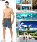 NORTHYARD Men's Athletic Running Shorts Gym Workout 7"/9"/5" Quick Dry Lightweight Sports Basketball Tennis 3 Zipper Pockets - Image 5