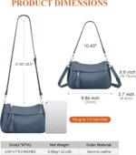 Over Earth Genuine Leather Crossbody Bags for Women Small Crossbody Handbag Shoulder Purses with 2 Detachable Straps - Image 4
