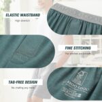 BAMBOO COOL Men's Pajama Bottoms Soft Comfy Breathable Lightweight Sleepwear Lounge Pajamas Shorts with pockets 2 Pack - Image 3
