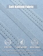 COOFANDY Mens Knit Polo Shirts Short Sleeve Button Down Textured Polo Shirt Cuban Guayabera Summer Beach Shirts - Image 5