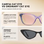 CARFIA Designer Acetate Womens Polarized Sunglasses Fit Most Face Shapes Trendy Shades UV Protection Hypoallergenic Handmade - Image 6