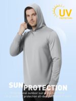 5-Pack Mens UPF 50+ Sun-Protection Hoodies - UV Lightweight Fishing Shirts Long Sleeve Work Outdoor Hoodies - Image 4