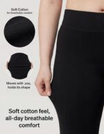 no nonsense Lounge Yoga Pants for Women, Flared Cotton Leggings, 32.5" Inseam, Wide Waistband - Image 4