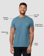 INTO THE AM Mens T Shirts Soft Cotton Blend Crew Neck Tee S - 4XL Athletic Fit Plain Casual T-Shirt for Men - Image 4