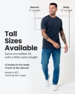 INTO THE AM Mens T Shirts Soft Cotton Blend Crew Neck Tee S - 4XL Athletic Fit Plain Casual T-Shirt for Men - Image 6