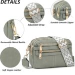 TANTOMI Crossbody Bags for Women, 6-Pockets Cross Body Purse, Vegan Leather Handbags Shoulder Bag for Travel, Gifts for Women - Image 5