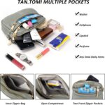 TANTOMI Crossbody Bags for Women, 6-Pockets Cross Body Purse, Vegan Leather Handbags Shoulder Bag for Travel, Gifts for Women - Image 6