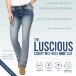 WallFlower Luscious Curvy Bootcut Jeans for Women, Mid-Rise Insta Stretch Denim, Size-Inclusive Juniors Jeans - Image 4